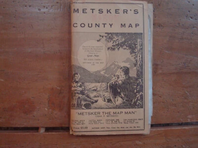 Vintage Metsker's Mason County Map. Mason County Washington. Foto 1 de 4