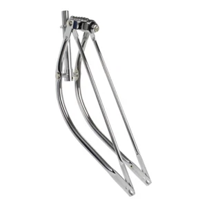 26" Bent Spring Fork 1" CHROME OG Lowrider Classic Cruiser Bike Bicycle Part - Picture 1 of 2