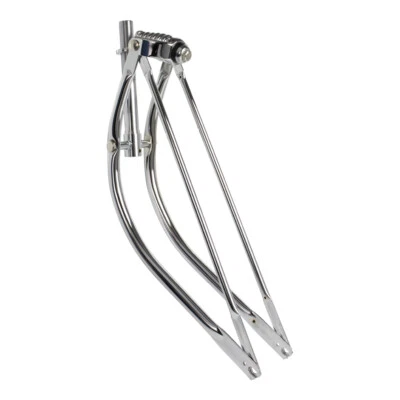 26" Bent Spring Fork 1" CHROME OG Lowrider Classic Cruiser Bike Bicycle Part - Image 1 of 2