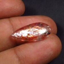Red Lattice Sunstone Gems 19x8.5mm Natural Sunstone Pear Cabochon 4.45cts ST-519
