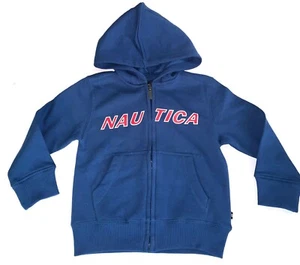 NWT Nautica Toddler Boy's Full Zip Sweatshirt Hoodie Jacket Blue Select Size - Picture 1 of 2