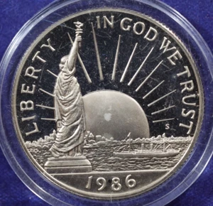 1986-S San Francisco Mint Ellis Island Clad Brilliant Uncirculated Half Proof 50 - Picture 1 of 2