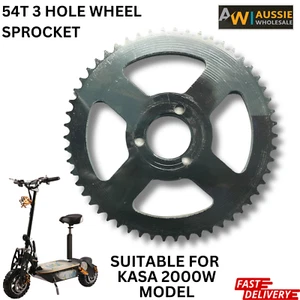 54T 3 hole Sprocket Chain drive Gear Rear Wheel For Kasa S2000R Electric Scooter - Picture 1 of 6