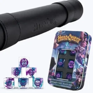 HeroQuest Dread Veil Dice Set with Mat - READY TO SHIP GENCON Hasbro Avalon Hill