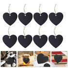 40 Pcs Mini Hanging Chalkboard Small Wood Heart Ornaments Christmas Tags Sock