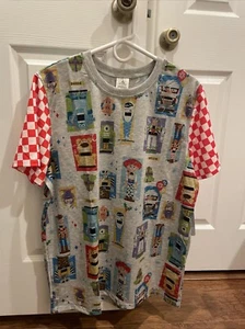 NEW Disney Shirt Adult Medium Gray Toy Story UP Wall-E Monsters Pixar Parks - Picture 1 of 4