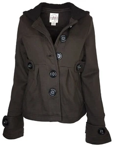 Hydraulic Trade Mark Standard Womens Stylish Brown Coat Hooded Jacket | M (34) - Picture 1 of 4
