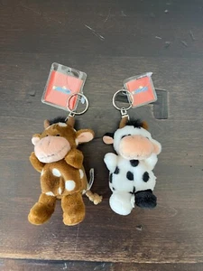 NICI Cow Plush Keychains 4" New With Tags Lot of 2 - Bild 1 von 8