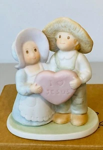 VNTG HomCo Figurine "I Love Jesus" 1 John 4:19 #1197 1994 NIB - Picture 1 of 5
