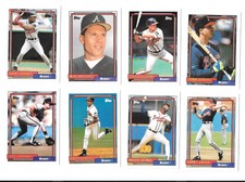 1992 TOPPS MLB BASEBALL ATLANTA BRAVES TEAM SET (34) JUSTICE,SMOLTZ,SANDERS,GANT