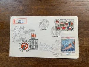 CZECHOSLOVAKIA 1976 FDC SOCFILEX AIRMAIL ENVELOPE 02 SPECIAL CACHET - Picture 1 of 2