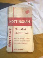 Vintage Large Pullout Map To Nottingham