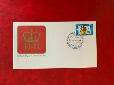 AUSTRALIA 1981 FDC QUEEN ELIZABETH 2 55TH BIRTHDAY PERSONAL FLAG  CHOOSE 1 - Image 1 of 4