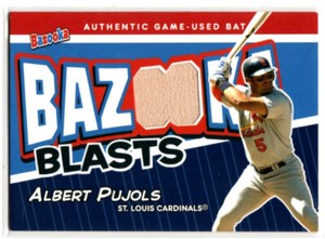2004 Topps Bazooka Baseball Bazooka Blasts Albert Pujols BAT CARDINALS INSERT