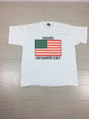Camiseta vintage talla XLarge irlandesa americana 50/50 Foto 1 de 4
