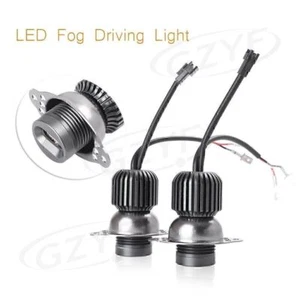 Xenon White 80W LED Angel Eye Halo Light 2400LM 7000K Headlights For BMW E90 E91 - Picture 1 of 9