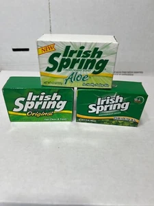 Irish Spring Original, Aloe bar soap lot of three - Picture 1 of 10