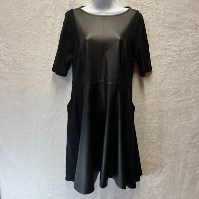 Vestido de buceo de cuero sintético tórrido 00 talla 10 M/L negro capricho gótico carrera motociclista Foto 1 de 4