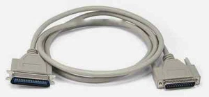 6FT DB25 25 Pin Male to Male IEEE 1284 Parallel Printer Cable - Afbeelding 1 van 1