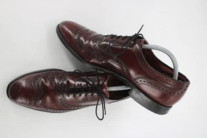 Allen Edmonds "McAllister" Burgundy Leather Wingtip Oxford Dress Shoe Size 11.5 - Picture 1 of 11