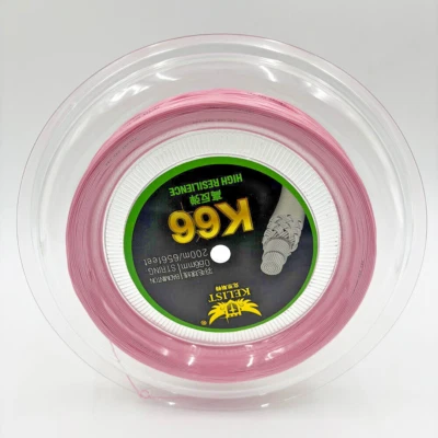 KELIST Extreme Durable Same BG66 Quality 0.66MM Pink Color Reel Badminton String