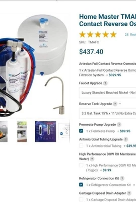 RO Filtet Undersink Home Master TMAFC Artesian Full Contact Reverse Osmosis - Image 1 of 4
