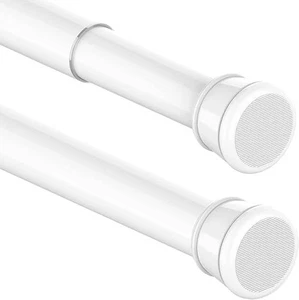 Luftspannstange 73-145 cm ohne Bohren ausziehbar Dusch-/Fenster-/Garderobenstange weiß - Bild 1 von 6
