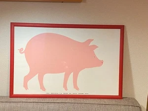 ENZO MARI Poster Arte Maiale Incorniciato DANESE Serie Della Natura USATO - Foto 1 di 7