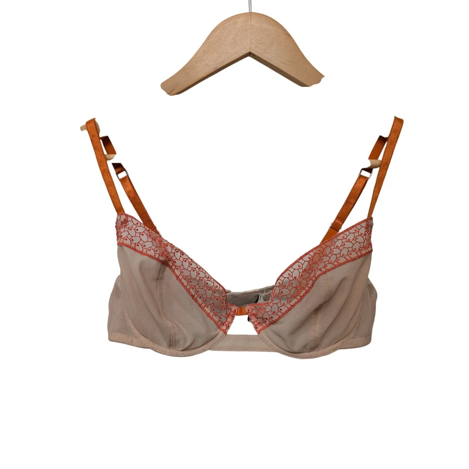 Studio 2 La Perla Lace Mesh Unlined Full Coverage Bra Adjustable Underwired - Image 1 of 4