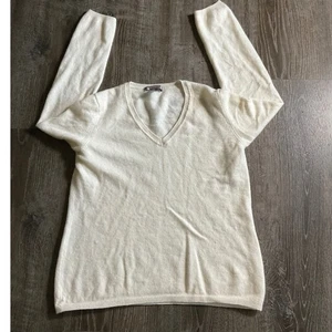 Charter Club Kaschmir Pullover Damen XL V-Ausschnitt Langarm elfenbein creme weich - Bild 1 von 7