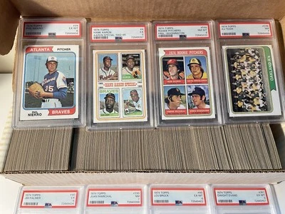 1974 Topps Baseball Near Comple Set 634/660 NO Dups EX to NM-MT includes 13 PSAs - Image 1 of 4