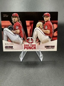 2023 Topps Series 1 Joe Ryan Sonny Gray One Two Punch Black 015/299 Twins - Picture 1 of 3