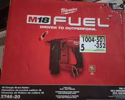 Milwaukee M18 FUEL™ 18 Gauge Brad Nailer (2746-20) Tool Only NEW - Image 1 of 3