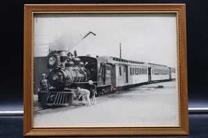 Vtg Framed Art Photo Edaville Railroad S. Carver MA '68 Former Munson R.R Loco 3 - Picture 1 of 15