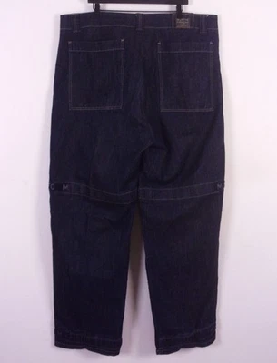 vintage EUC Marithe Francois Girbaud Dark Denim Jeans Straps Hip Hop Rap 42M - Image 1 of 4