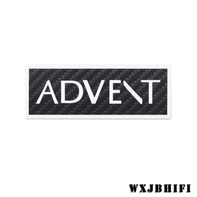 ADVENT Speaker Custom Made carbon fibre Logo Badge 106mm(4.17")X39mm(1.54") - Image 1 of 4