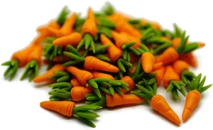 20 Loose Carrots Vegetable Dollhouse Miniatures Rec No.6 - Bild 1 von 12