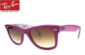 Ray Ban Classic Wayfarer RB 2140 104551 Pink, Black and White print w/Brown Grad - Picture 1 of 5