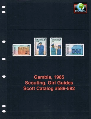 Valor Scott de $5,50 - 1985 GAMBIA Girl Guides Scouting African CV MNH NH UMM Foto 1 de 4
