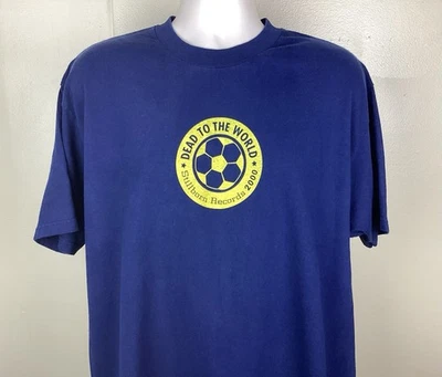 Camiseta Dead To The World 2000 vintage azul GG banda hardcore heavy metal - Imagem 1 de 4