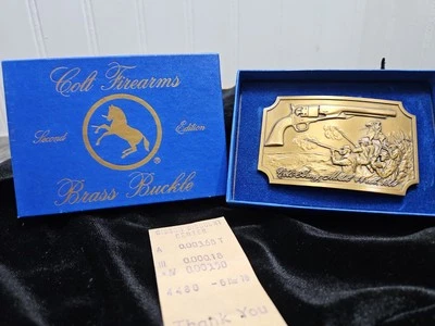 Vintage 1980'S Colt Army Model 1860 Brass Belt Buckle  - Image 1 of 4