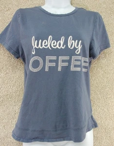 Gold Nation "Fueled by Coffee" Graphic Tee Damen mittelblau Freizeitshirt - Bild 1 von 12