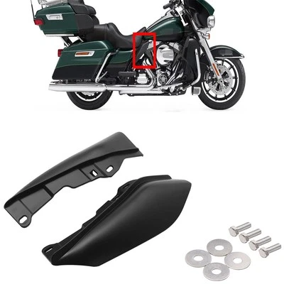Mid Frame Heat Air Deflectors For Harley Street Glide FLHX 2009-2017 Matte Black Foto 1 de 4