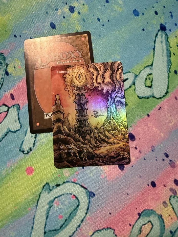 Command Tower Full Art Foil Mtg Play Test Card  LOTR  - Image 1 of 1