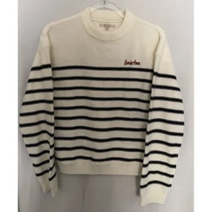 Brixton Sweater Womens M Pullover Multicolor Striped Long Sleeve Crew Neck - Picture 1 of 7