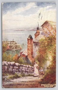Postal de The Harbour Road Clovelly England Tuck Oilette - Imagen 1 de 2