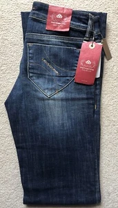 FORNARINA Womens Straight Dark Blue Embellishment Jeans W26” L31” NEW WITH TAGS - Picture 1 of 10