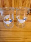 Two Vintage Country Goose BAMA Jelly juice Jars Blue Bows Duck Geese