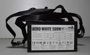 PC Netzteil AeroCool WHITE 500Watt 80Plus RGB - Bild 1 von 4