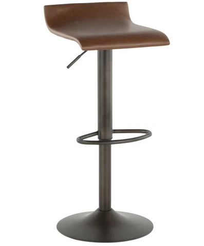 Ale Adjustable Metal Barstool, Bronze Cover